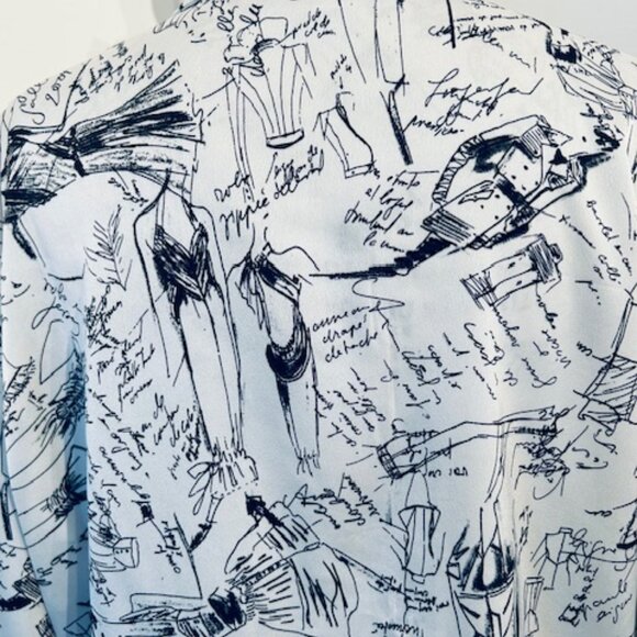 Karl Lagerfeld Sketch Button Up Classic fit Ladies Blouse - Size Medium - Picture 6 of 17